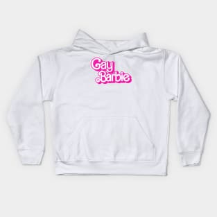 Gay Barbie Logo Barbie The Movie Style Kids Hoodie